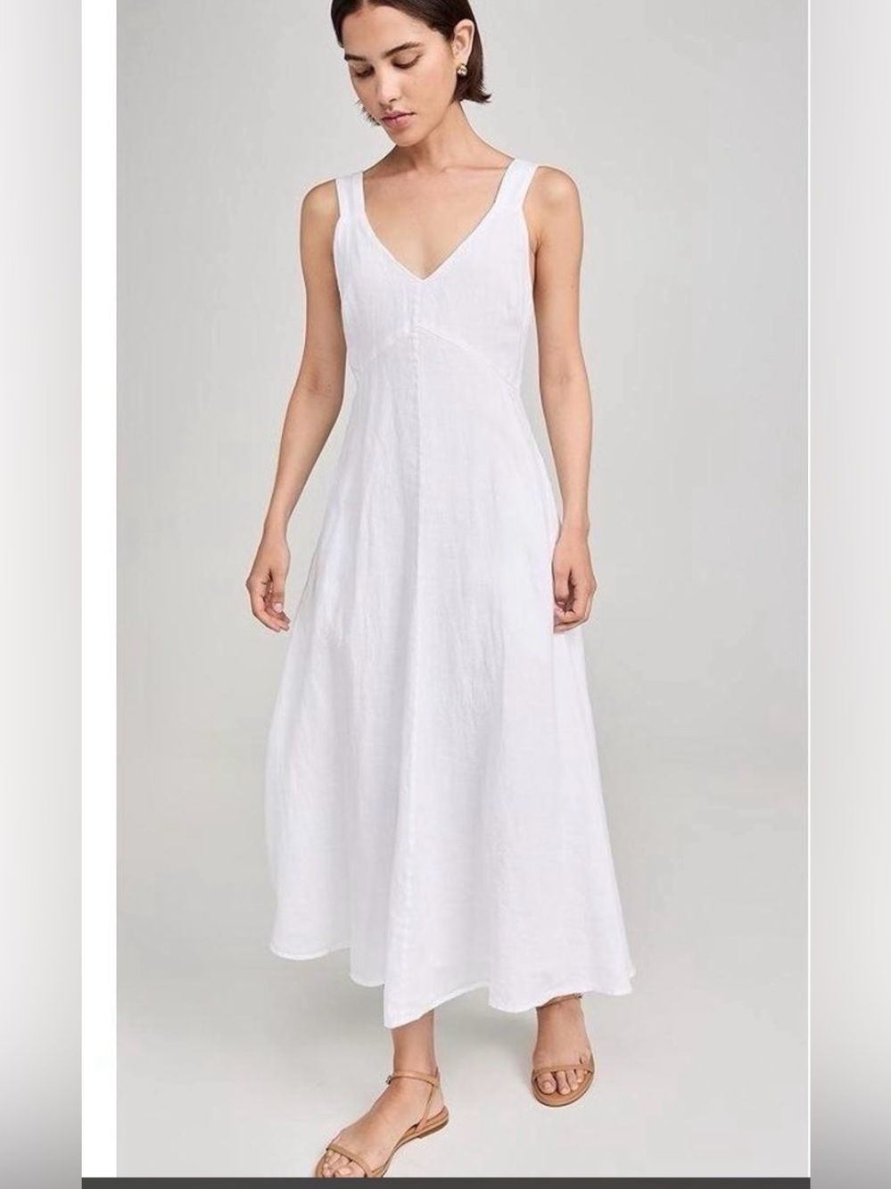 Alex Mill white linen Breanna Dress side medium